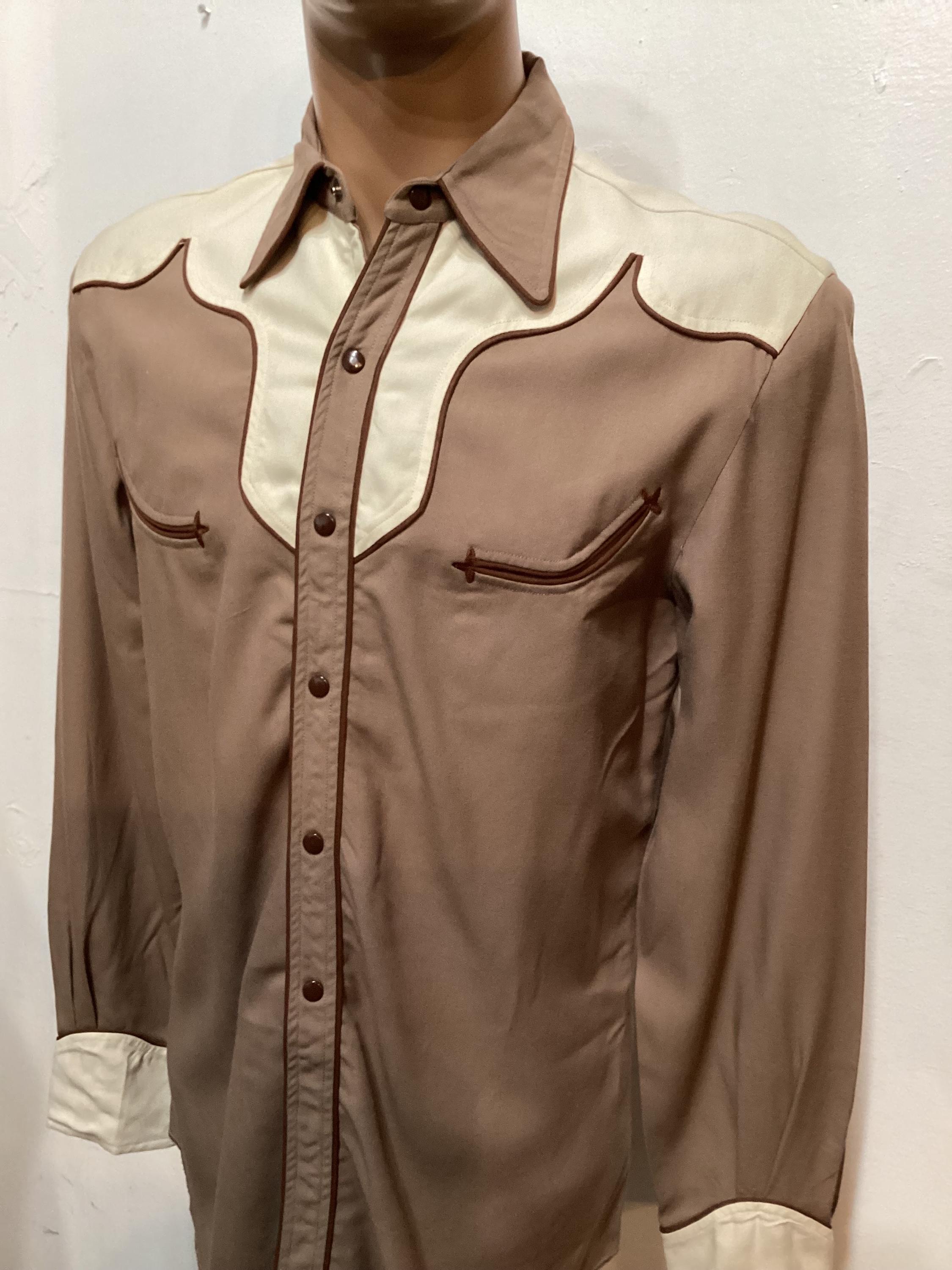 MV117 Vintage 1940's/50's Two Tone Western Shirt by Circle A