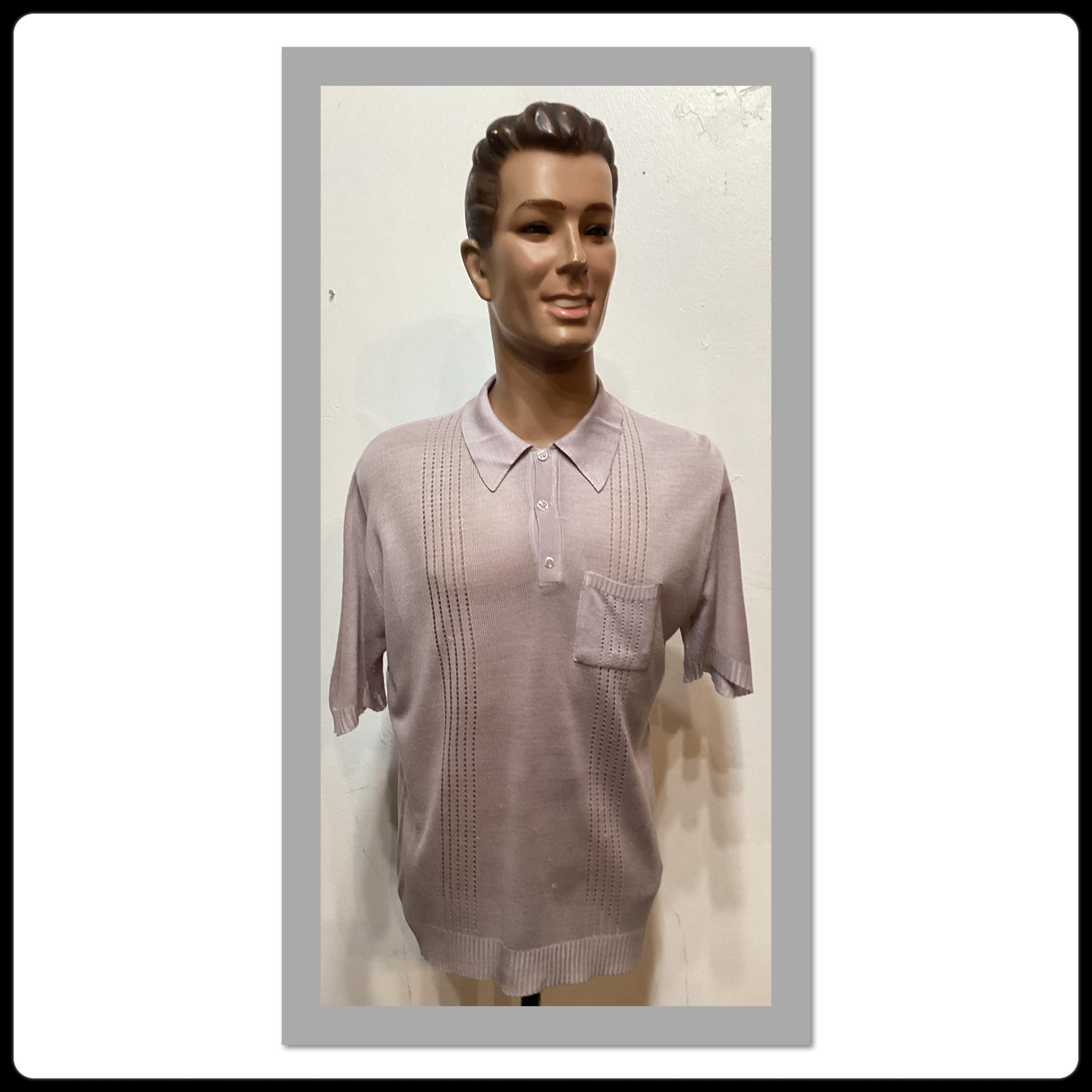 MV144 Vintage 1960's/70's Banlon Style Knit Short Sleeve Shirt - Etsy