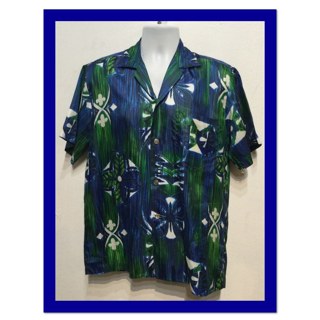 Vintage 1960s/70s Cotton Hawaiian Shirt by Hawaiian Casuals by - Etsy