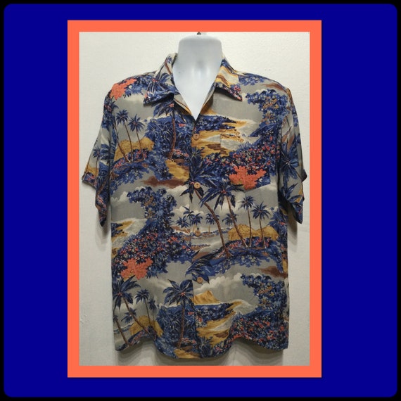 Vintage 50's Beachcomber Hawaiian Shirt Unisex Large – Black Shag Vintage
