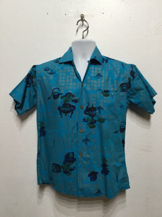 Vintage 1950s cotton Hawaiian shirt by Hawaiian S… - image 5