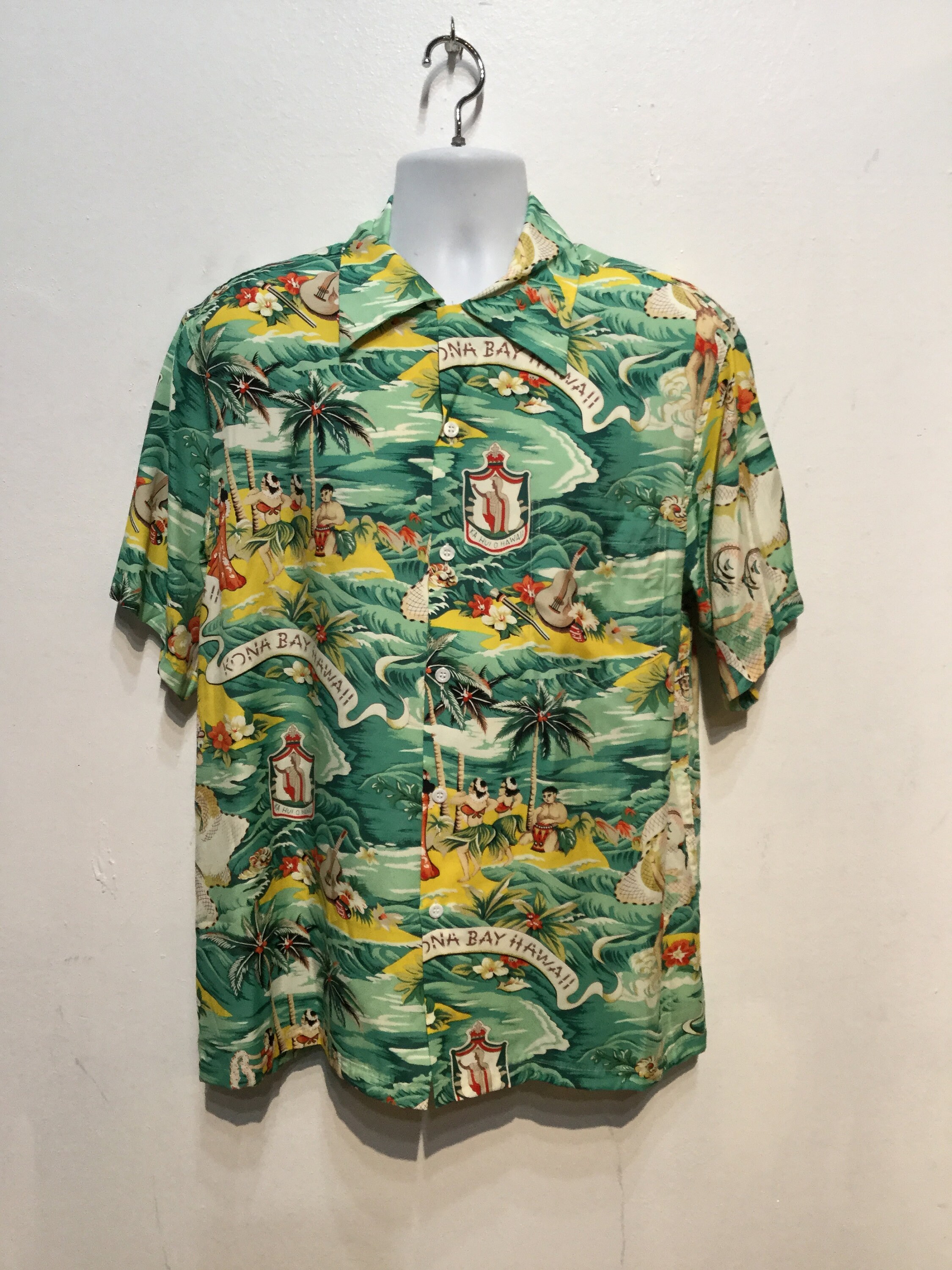 50's  LAND OF ALOHA ハワイアン 50's L/S ハワイアンシャツ 