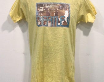 Vintage Original 1969 Abby rd Beatles decal tee, size S…j617