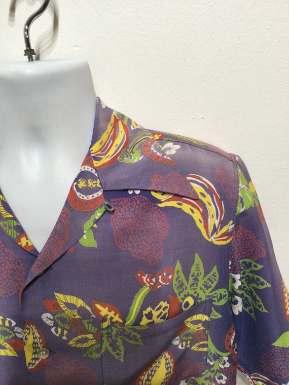 Vintage 1940s rayon Hawaiian shirt by Duke Kahana… - image 9