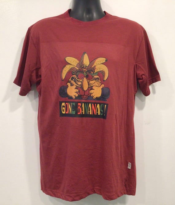 Vintage Original 1970s Gone Bananas decal tee, size L…j679