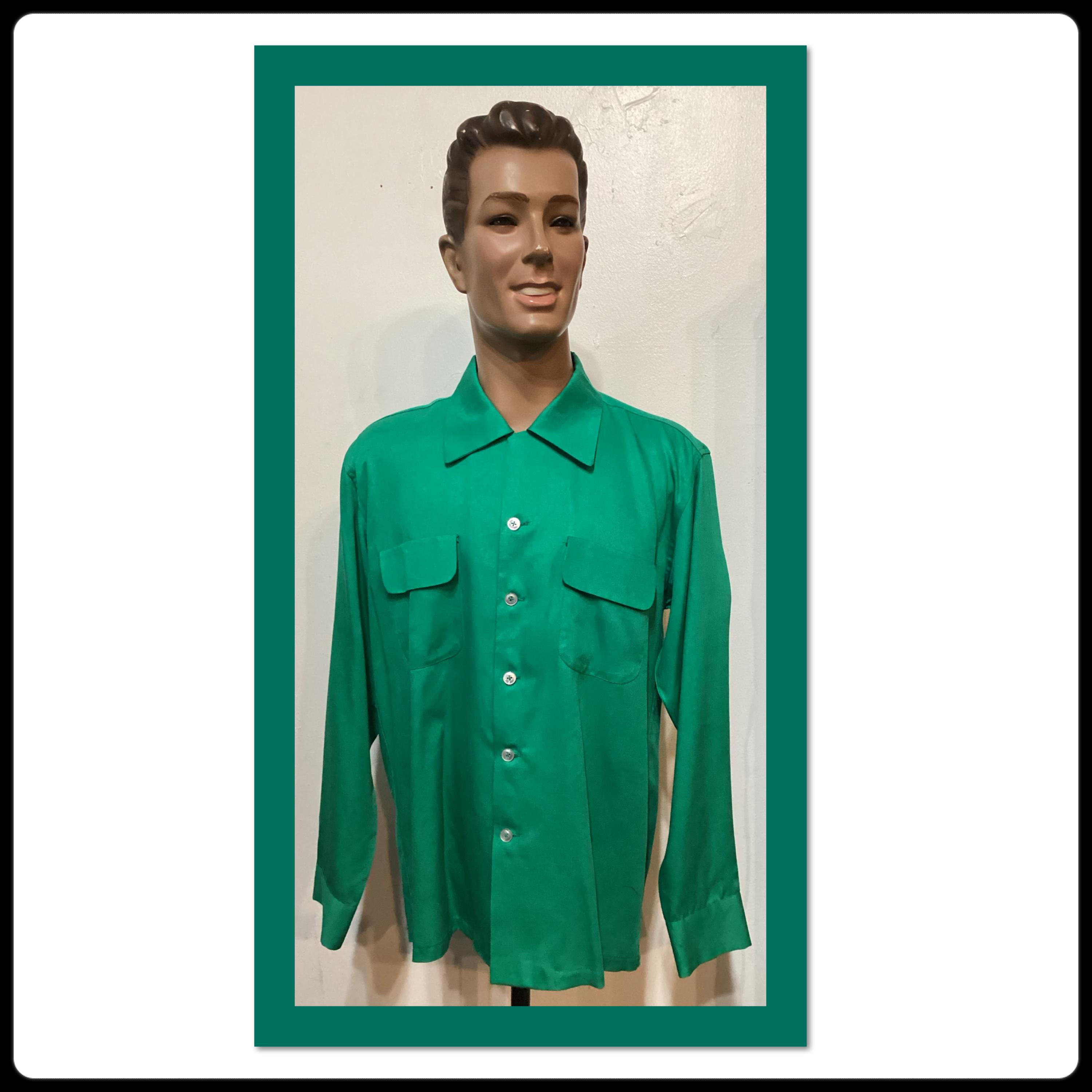 50s Gabardine Shirt - Etsy