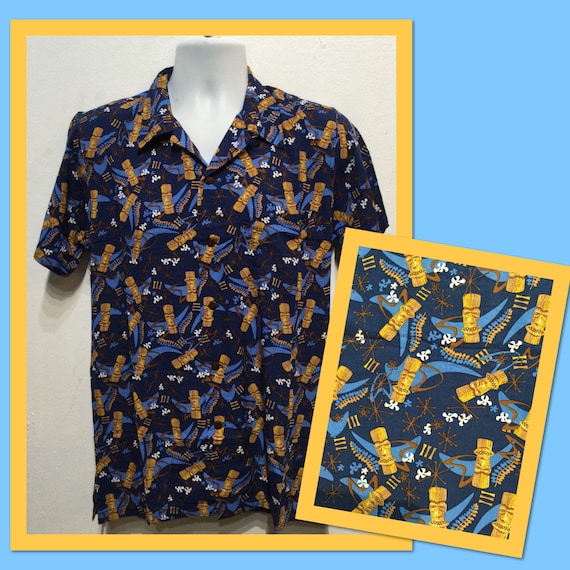 50s rayon shirt atomic 絣 50s rayon shirt atomic 絣（Vintage 1950's Atomic Fleck Loop