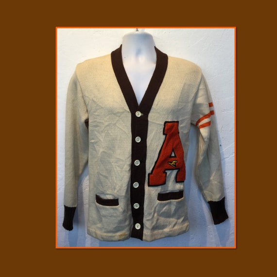 Vintage letterman cardigan sweater