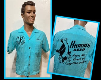 MV237 Vintage 1950's Cotton Bowling Shirt by Hale-niu Honolulu