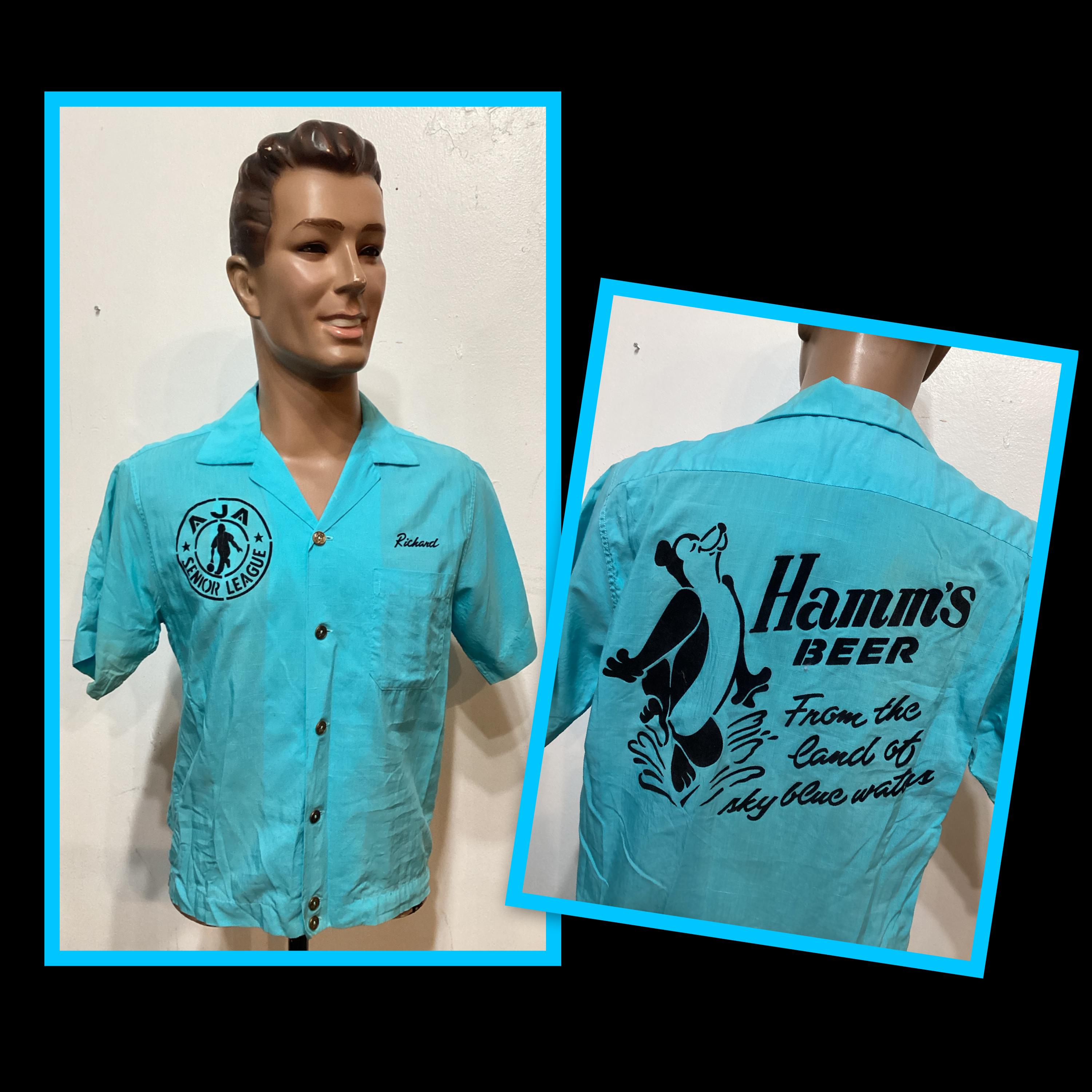 ウェア・シャツ 50s Hale Niu VINTAGE bowling shirt MV237 Vintage 1950's Cotton Bowling Shirt by Hale-niu Honolulu