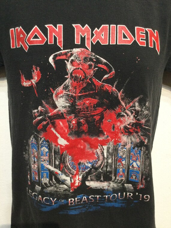 Vintage printed rock T-shirt "Iron Maiden-Legacy … - image 4