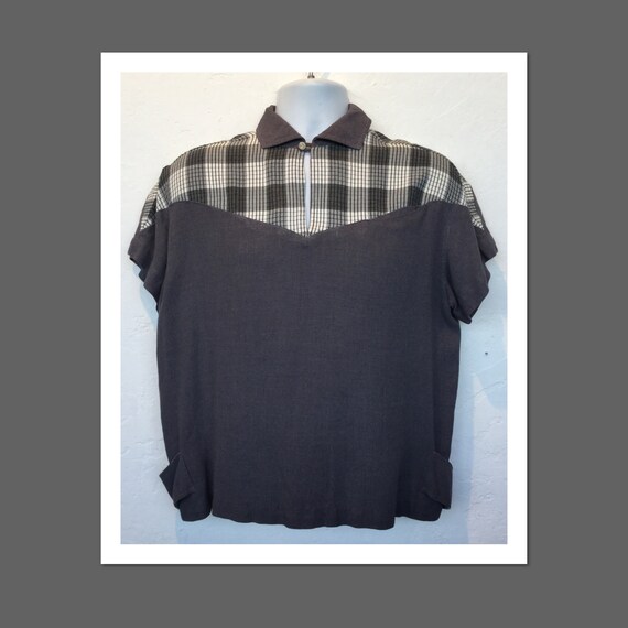 Vintage 1950s two tone gaucho shirt