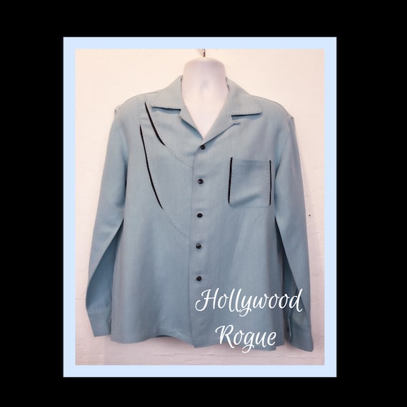 HR006 1950's Vintage Reproduction Hollywood Rogue Linen Two Tone