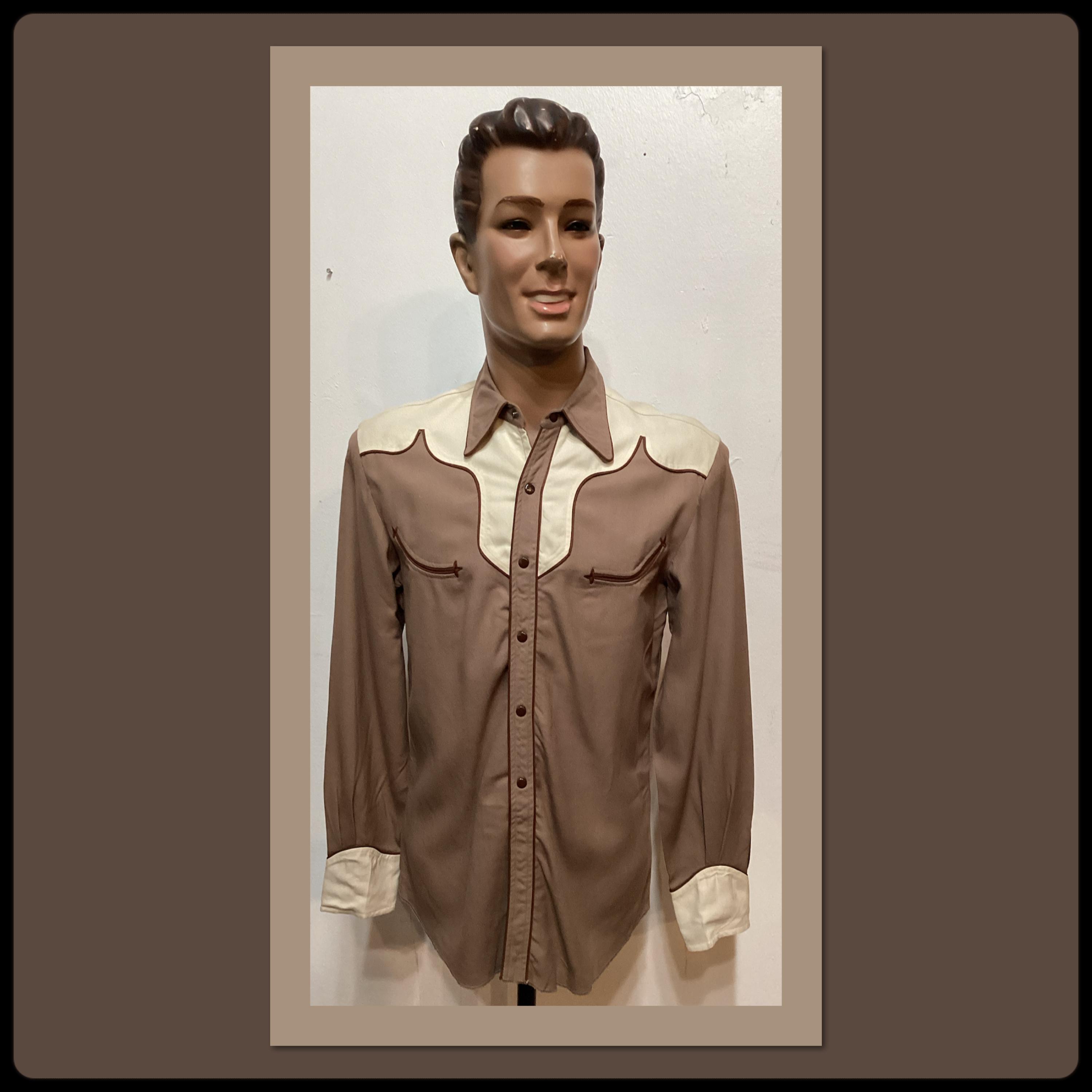 Chemise western show marron authentique ranchwear neuve pour femme XXL