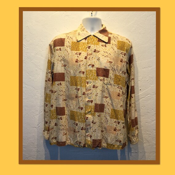 1940s/50s Hawaiian long sleeve shirt
