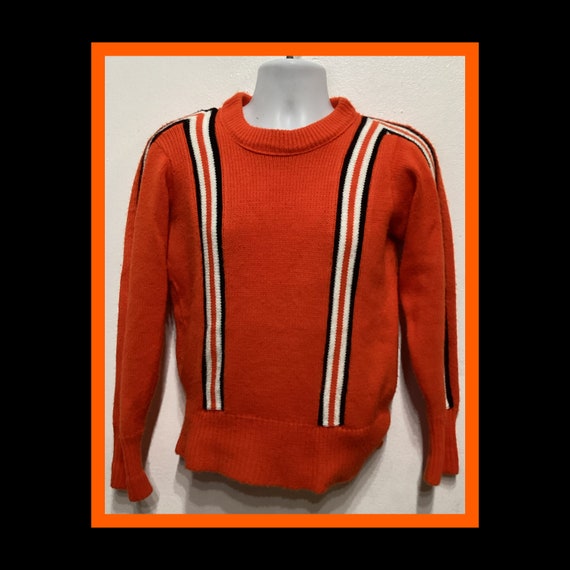 Vintage 1960s two tone cheerleader sweater by Log… - image 1
