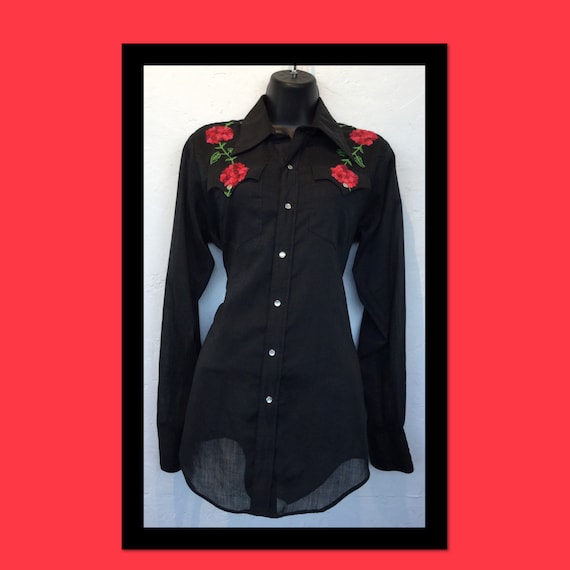Vintage women's cotton western shirt by Rockmount