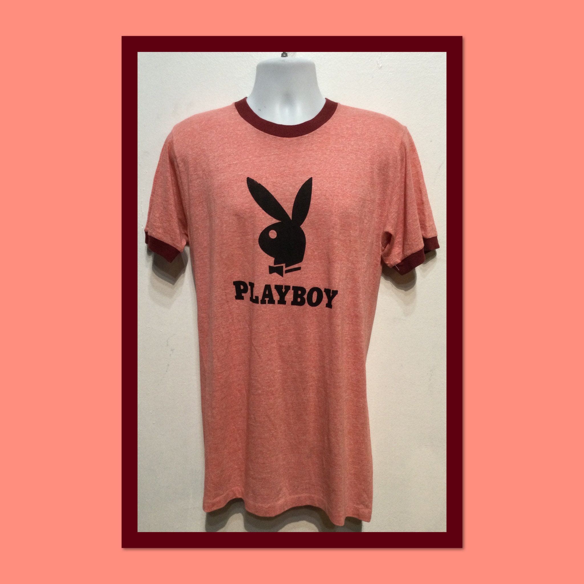 Printed Vintage Ringer T-shirt playboy 
