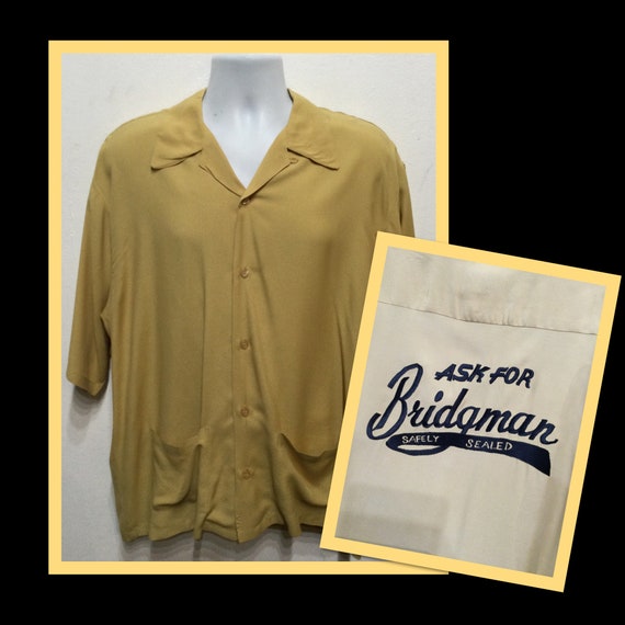 Vintage 1950s rayon bowling / cabana shirt. Size … - image 1