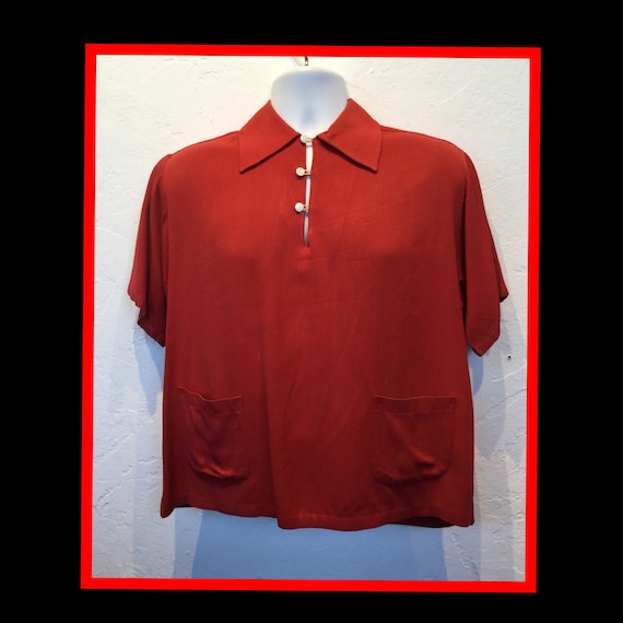 1950s red Gaucho shirt