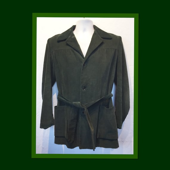 Vintage 1940s/50s green corduroy Hollywood jacket