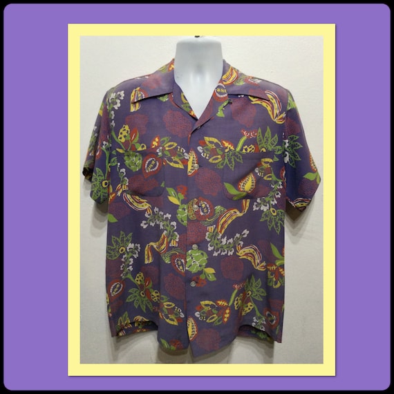 Vintage 1940s rayon Hawaiian shirt by Duke Kahana… - image 1