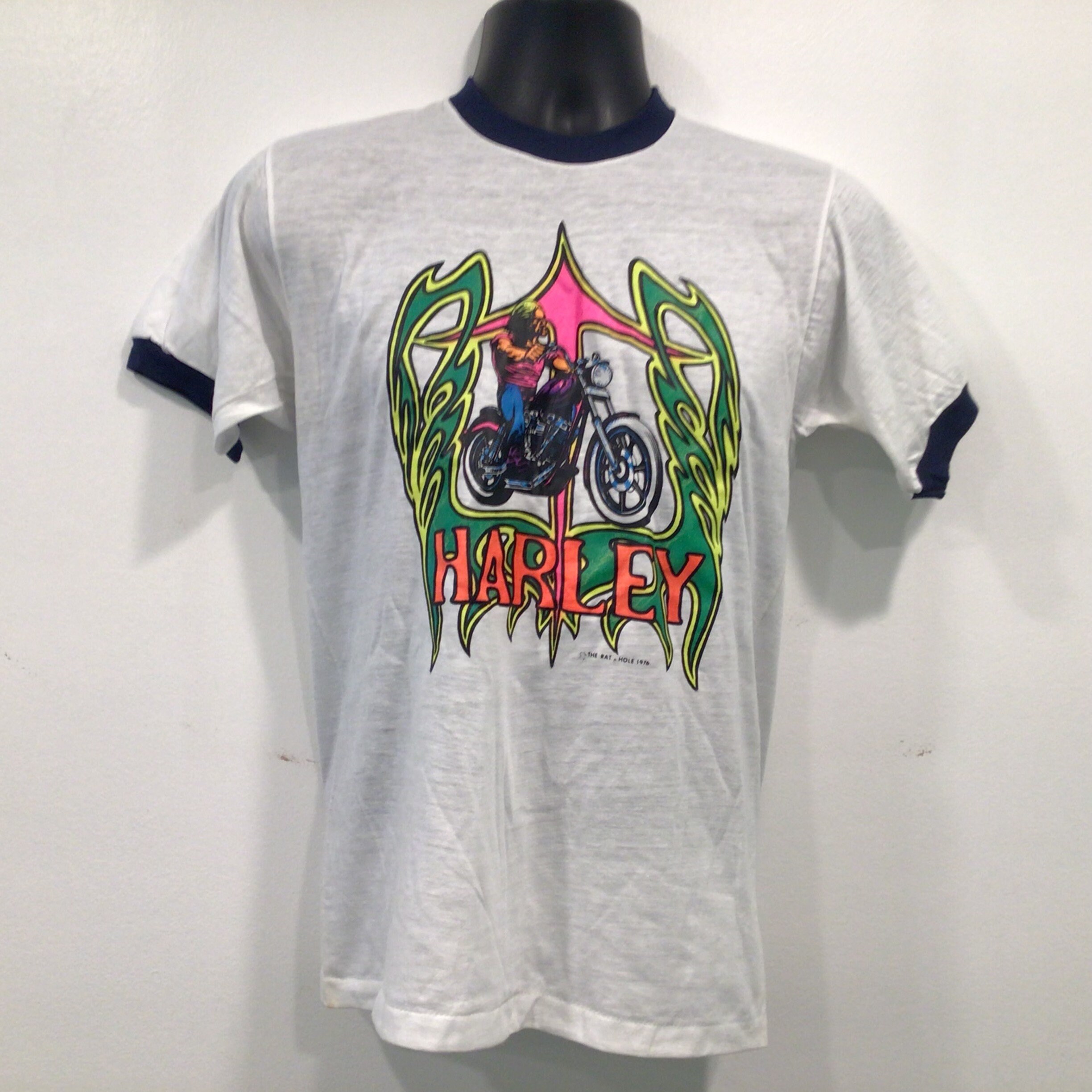 Vintage Original Unworn 1976 Harley Davidson Dc Tee, Size S…j212