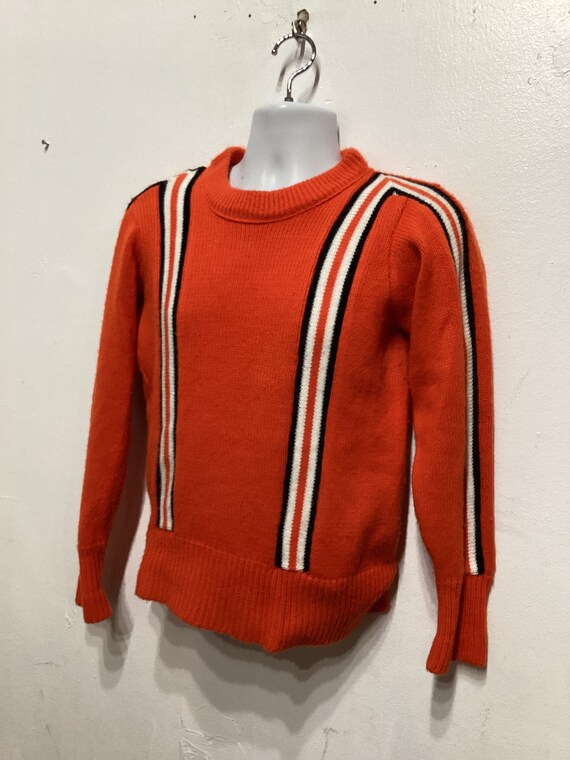 Vintage 1960s two tone cheerleader sweater by Log… - image 6