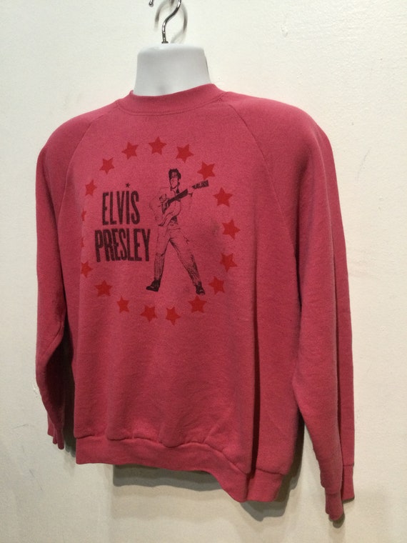 Vintage printed pink rock sweatshirt - "Elvis Pre… - image 5