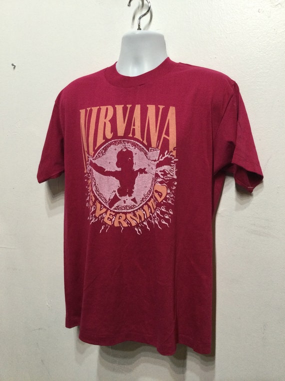 Vintage printed rock T-shirt "Nirvana-Nevermind" … - image 6