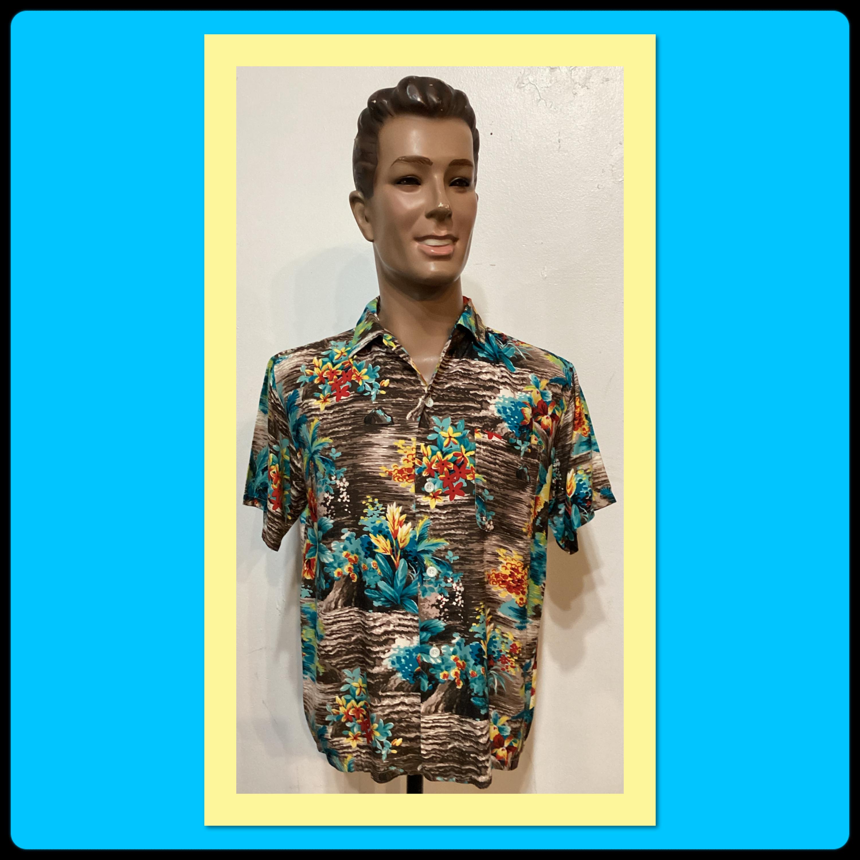 60s Rayon Shirt - Etsy