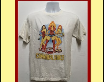 Vintage printed novelty T-shirt- The cult movie - " Cannibal Girls "