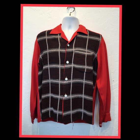 Vintage 1950s two button Fleck rock n roll shirt