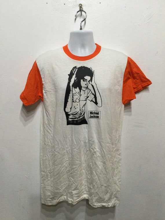 Vintage Original 1980s “michael Jackson” Decal T Shirt. Size