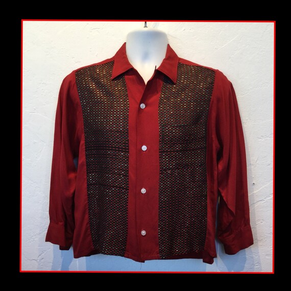 Vintage 1950s Lurex “Rock n Roll” shirt