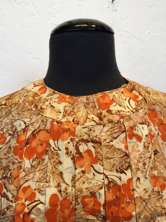 Vintage 1950s printed floral dress 30" waist - image 6