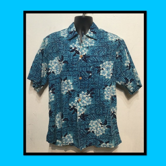 Vintage 1950s cotton Hawaiian shirt. Size large - image 1