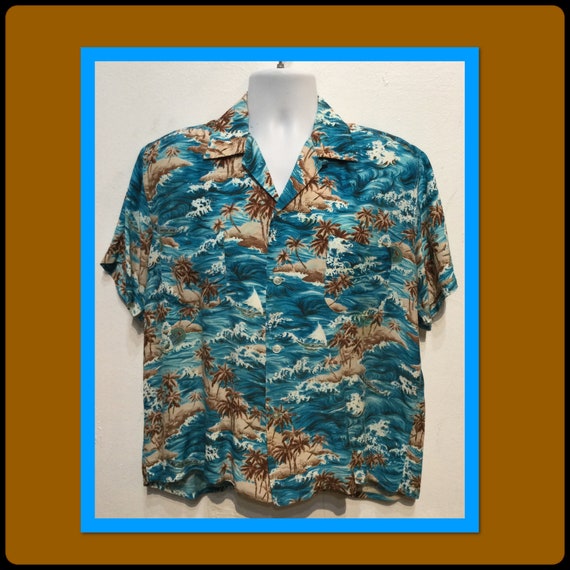 Vintage 1950s/60s rayon Hawaiian shirt by Penney's