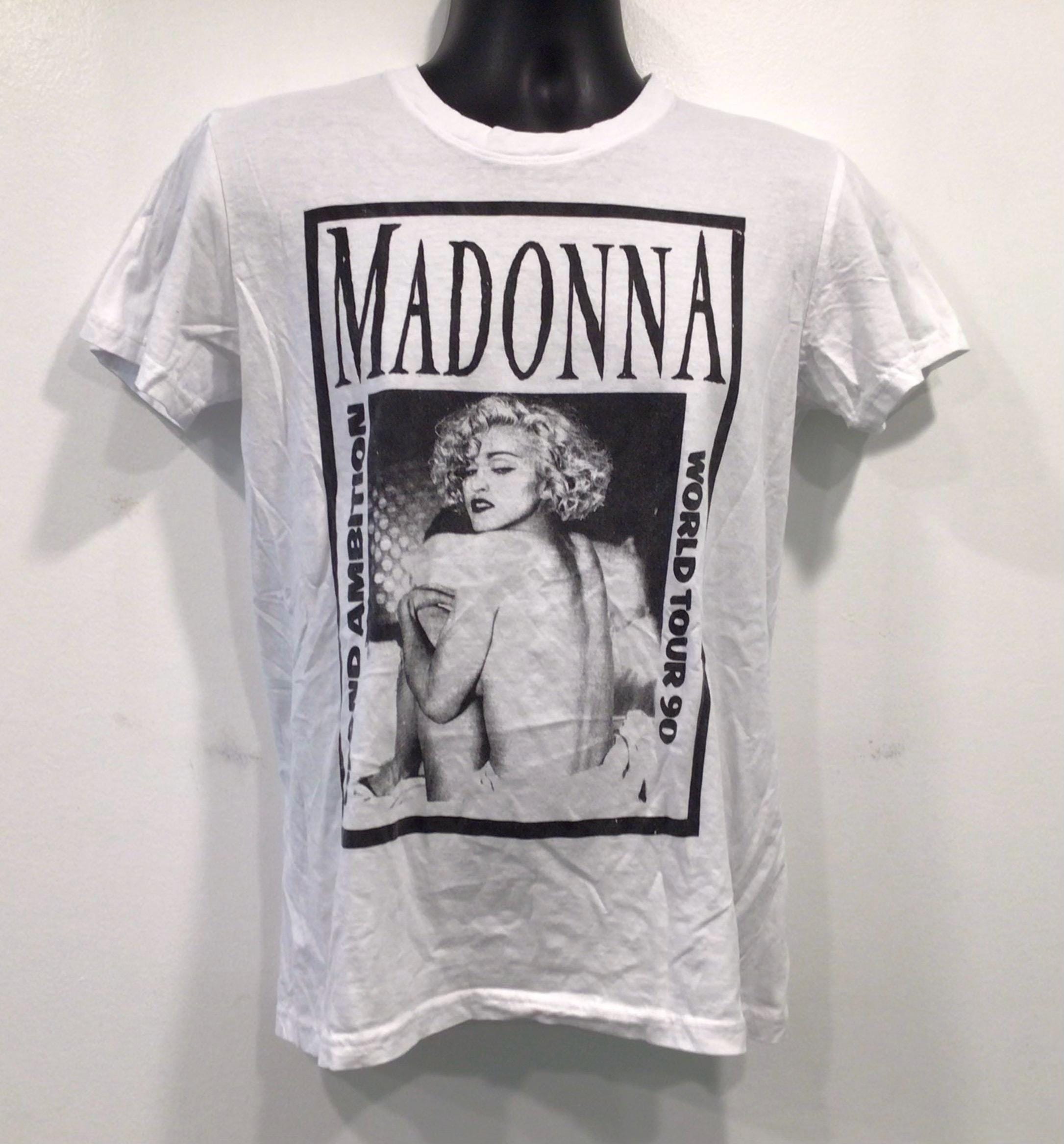 1990年代のヴィンテージプリントマドンナロックTシャツ、サイズS…j741