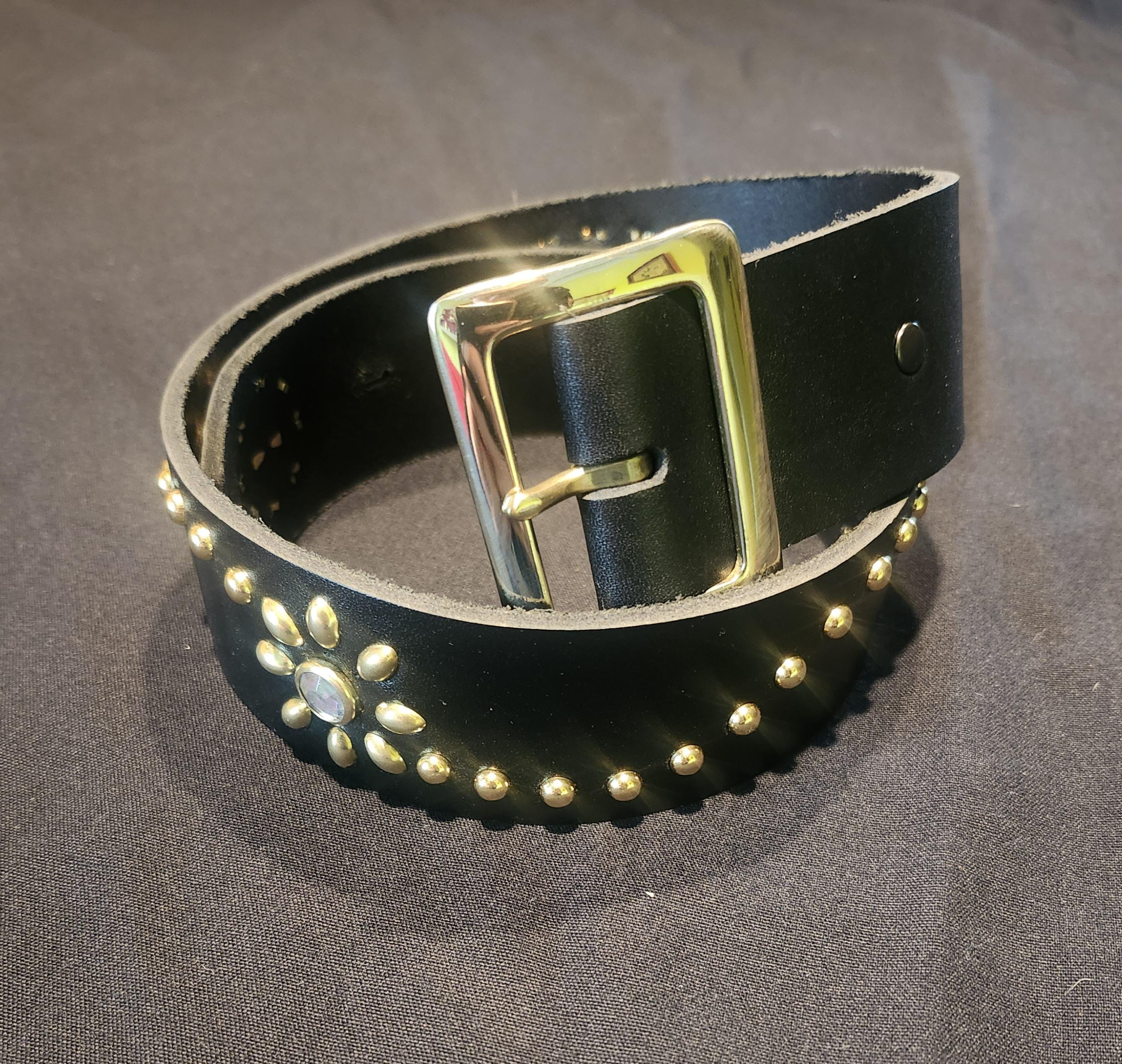 小物 Jent Louis Leather Studded Belt jentlouis Leather Studded Belt ベルト Jent Louis Leather Studded Belt