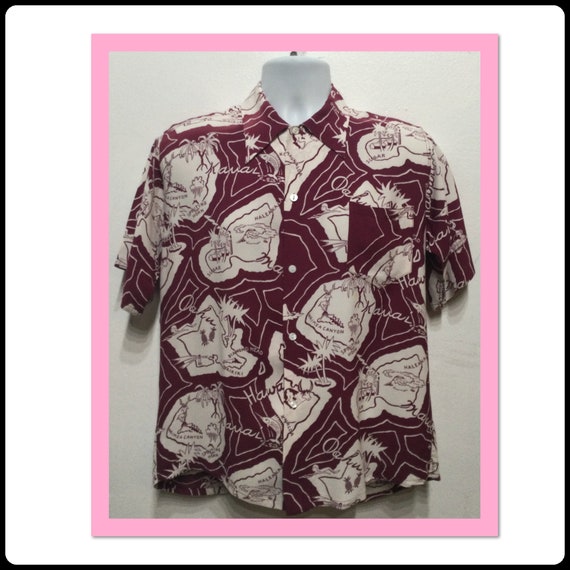 Vintage 1940s 1950s Long Sleeve Rayon Hawaiian Shirt … - Gem Vintage 1940s 1950s Long Sleeve Rayon Hawaiian Shirt … - Gem