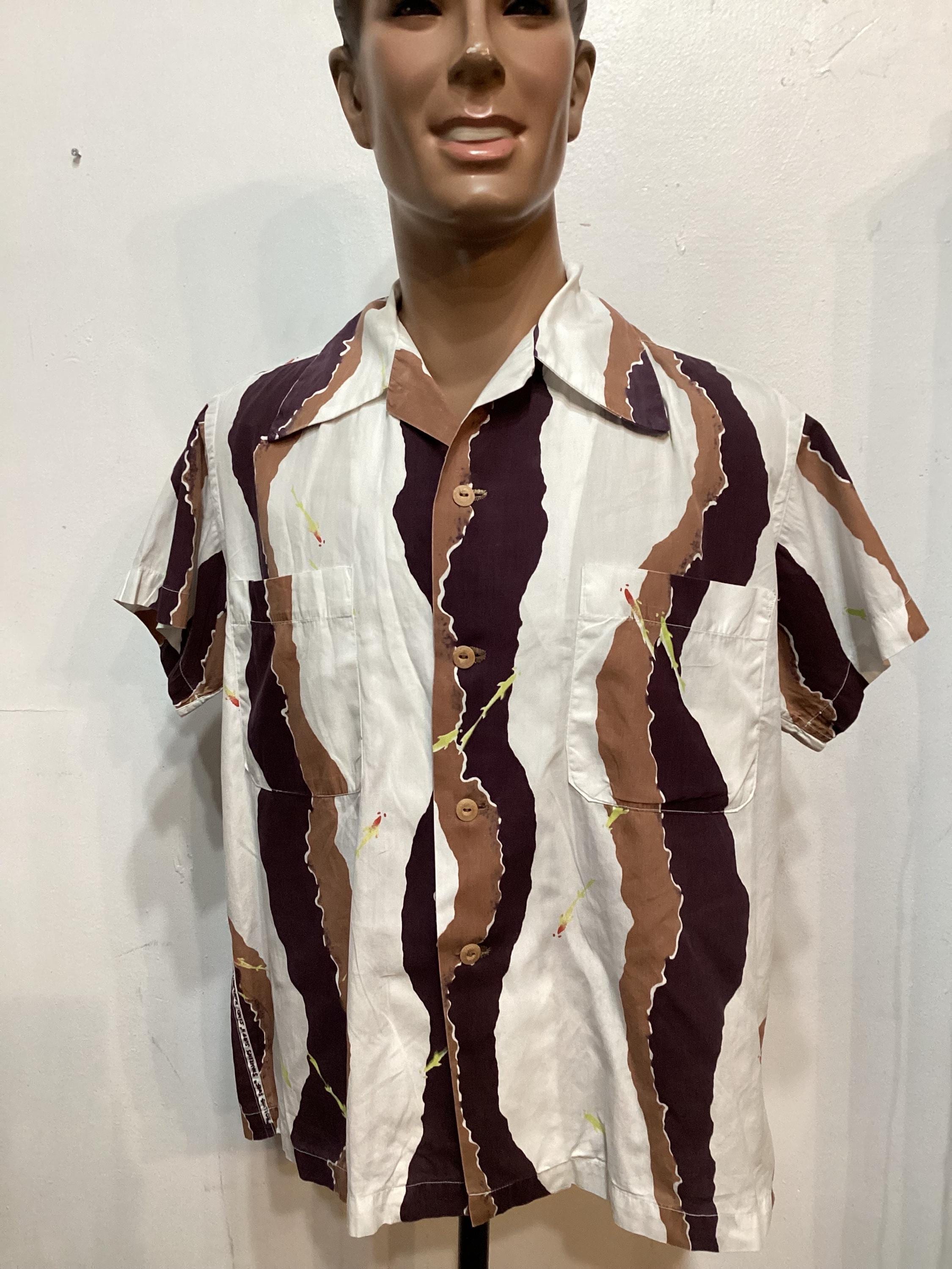 トップス 50s vintage wilshire shirts HS431 Vintage Original 1950's Cotton Hawaiian Shirt by Alfred