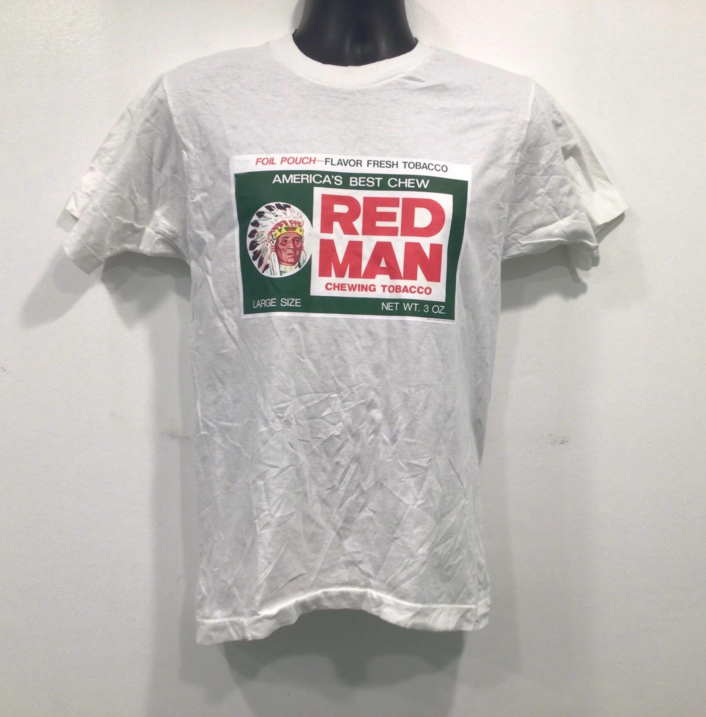 Vintage Original Single Stitch 1970s Red Man Chewing Tobacco