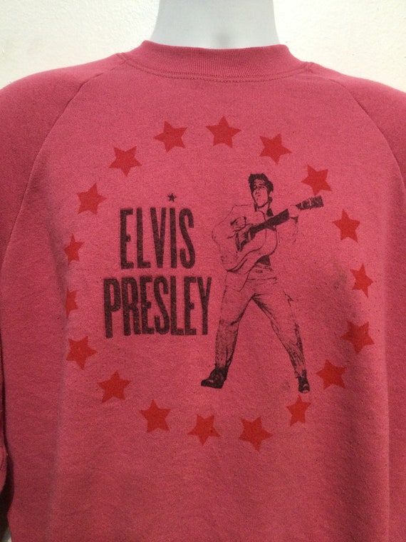 Vintage printed pink rock sweatshirt - "Elvis Pre… - image 4