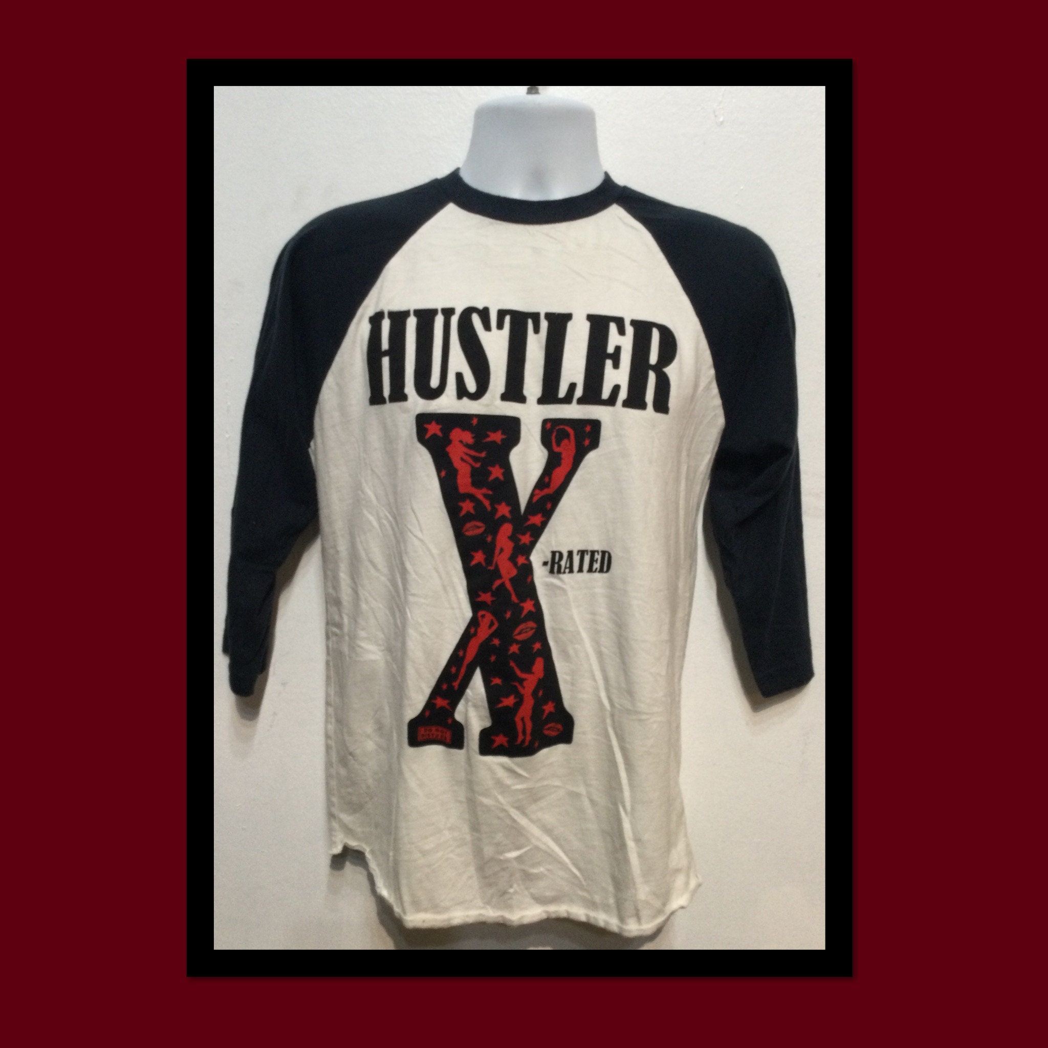 Vintage printed novelty baseball jersey Hustler Etsy