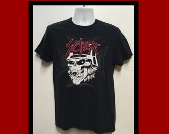 Vintage Printed Rock T-shirt Slayer 
