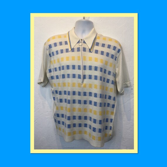 Vintage men"s acrylic knit shirt