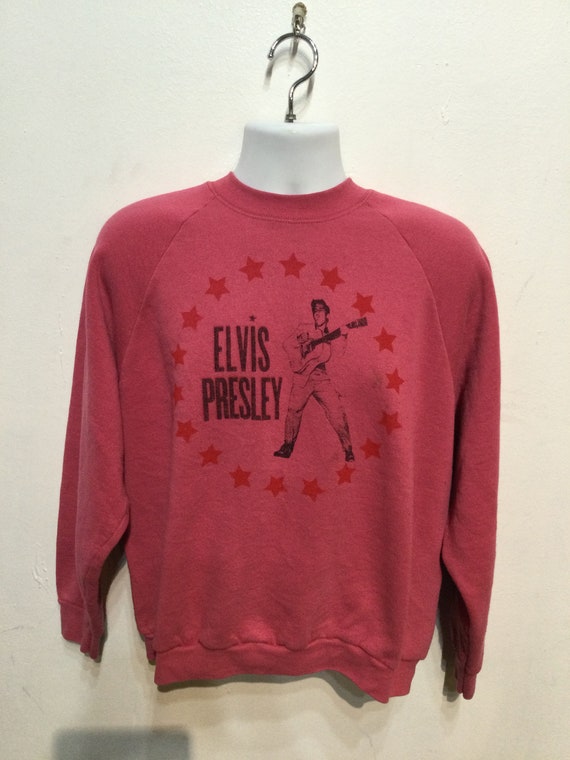 Vintage printed pink rock sweatshirt - "Elvis Pre… - image 3