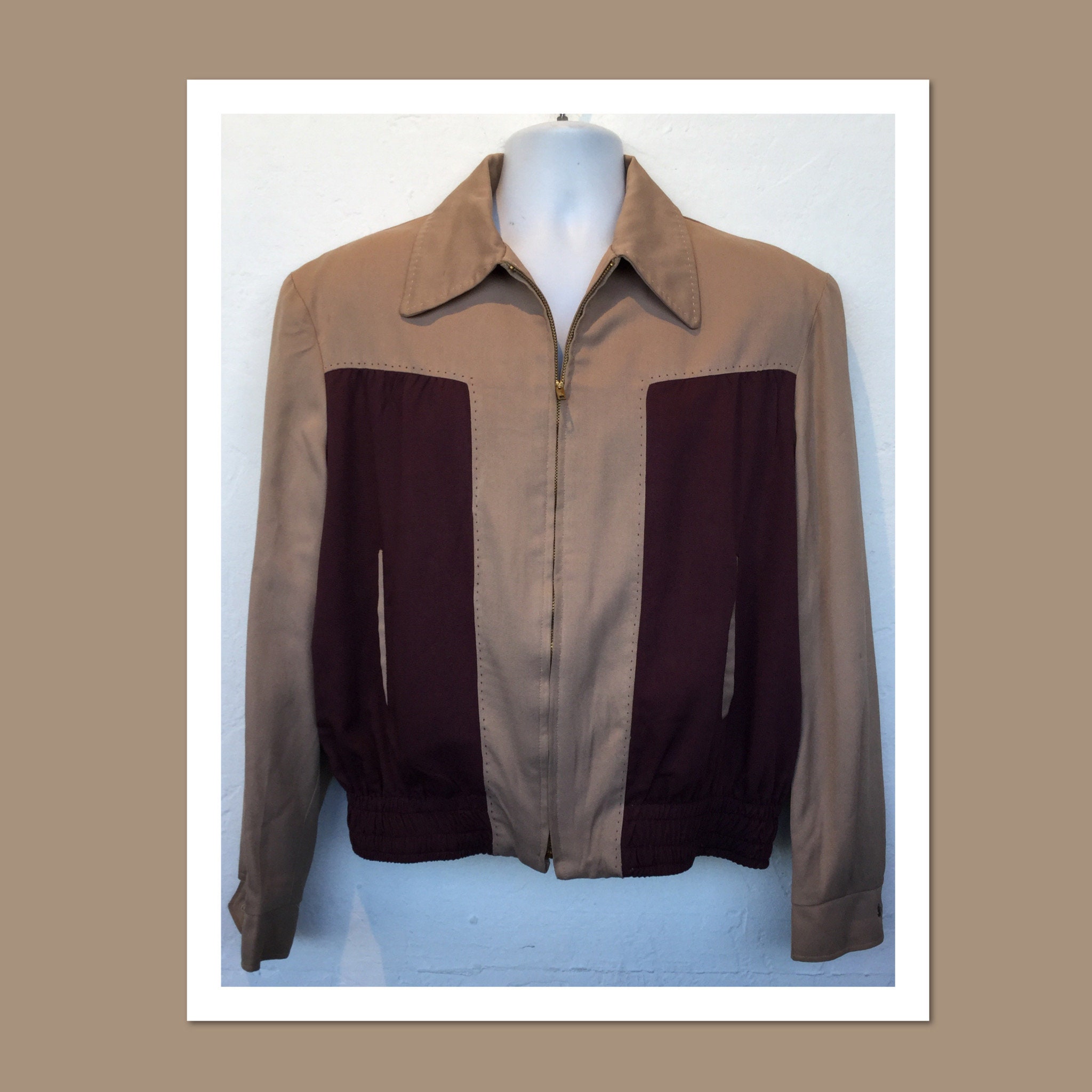 Vintage 1950s Two Tone With Top Stitching Ricky Jacket. Size - Etsy