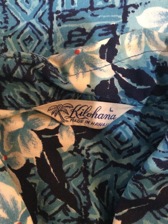 Vintage 1950s cotton Hawaiian shirt. Size large - image 2
